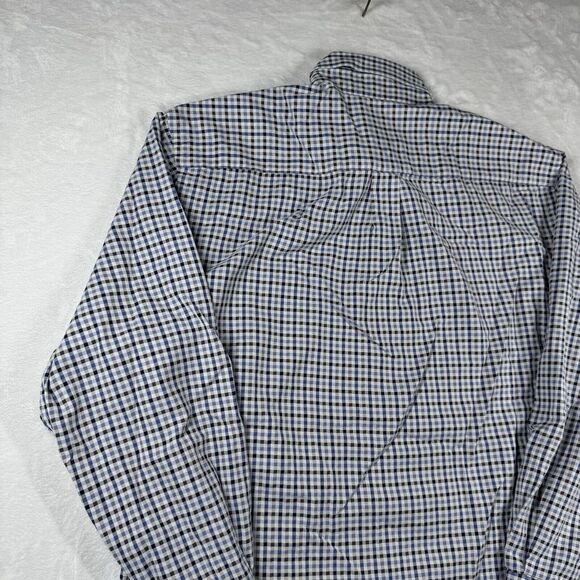 Peter Millar Shirt Mens Medium Long Sleeve Button Front Adult Plaid Cotton Read* - Picture 7 of 13